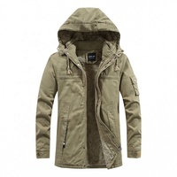 Manteau Long d'Hiver Chaud et Léger pour Homme en Coton, Respirant, Coupe-Vent, Rembourré, avec Capuche, Personnalisable