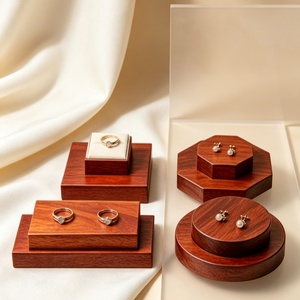 Supporti Espositivi in <span class=keywords><strong>Legno</strong></span> Massiccio, Piedistalli Quadrati, Rotondi, Ottagonali Multistrato <span class=keywords><strong>per</strong></span> Esposizione di Artigianato, Gioielli e Statuette - Product Image 4