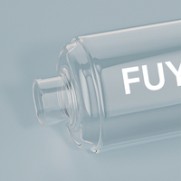 Fuyn 250ml Flacon pulvérisateur de parfum vide en plastique transparent de forme droite et ronde avec pompe dorée pour cosmétiques, perruques et shampoing