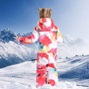 Traje de nieve impermeable de invierno para niños a prueba de viento térmico nieve deportes esquí babero para actividades al aire libre - Product Image 6