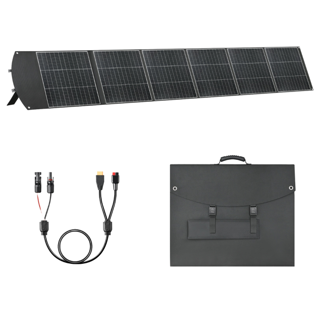 BUHESHUI UC-400 400W Lightweight Portable Monocrystalline Silicon Solar Suitcase Foldable Black Panel Charger Outdoor 96 Cells