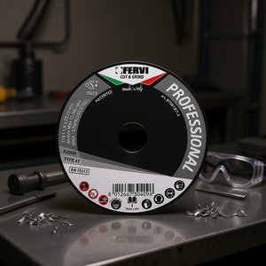 Disque de coupe professionnel Fervi 115x1,6x22,23mm pour acier inoxydable type 41 - Product Image 2