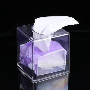 Boîte <span class=keywords><strong>à</strong></span> <span class=keywords><strong>mouchoirs</strong></span> <span class=keywords><strong>carrée</strong></span> transparente <span class=keywords><strong>en</strong></span> acrylique, distributeur multifonctionnel de papier <span class=keywords><strong>en</strong></span> rouleau et de serviettes faciales, étui de rangement transparent pour serviettes - Product Image 4