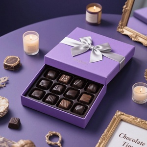 Boîtes personnalisées Boîte à biscuits de mariage personnalisée Caja Para Postres Premium Bonbons Boîte à chocolat pour fraises au chocolat - Product Image 3