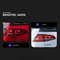 Conjunto de Luces Traseras LED para Volkswagen Golf MK7 2013-2017, Enchufar y Usar, Luz de Freno Trasera, Direccional y de Posición