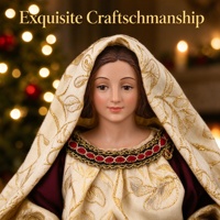 Crèche en résine artisanale, figurines de Noël décoratives et de collection, ensemble Famille Sainte 3 pièces couleur or champagne
