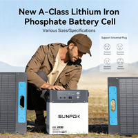 Station d'alimentation portable SUNPOK 3000W-10000W avec batterie LiFePO4, charge solaire, générateur solaire pour le camping, la maison, la sauvegarde et les situations d'urgence