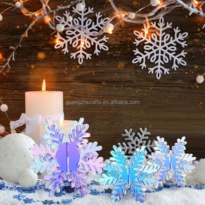 Bảng trang trí 3D mùa đông bông tuyết giáng sinh Acrylic óng ánh bông tuyết cho Xmas Nguồn cung cấp bên nhà sinh nhật trang trí nội thất - Product Image 4