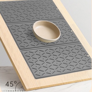 Food Grade Silicone Waterproof Kitchen Mat 3mm Thick Dish Drying Cup Coaster Heat Resistant Non-slip <strong>Draining</strong> <strong>Board</strong> - Product Image 4