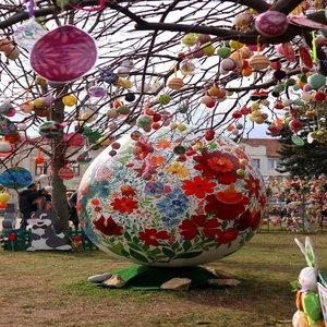 Sculptures d'œufs de Pâques en fibre de verre personnalisées, œufs de Pâques artificiels, artisanat, œufs de Pâques en fibre de verre <span class=keywords><strong>pas</strong></span> chers, décoration intérieure - Product Image 3
