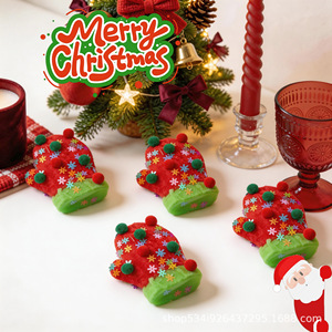 Ensemble de jouets squishy de Noël, jouets anti-stress en TPR souple, jouets à presser mignons en forme de bonhomme de neige et d'arbre de Noël, jouets sensoriels pour cadeaux de fêtes - Product Image 1