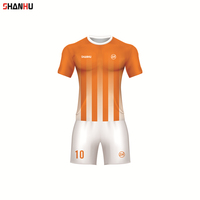 Maillots de football pour femmes en polyester respirant avec tissu à séchage rapide et impression par sublimation pour la compétition d'équipe