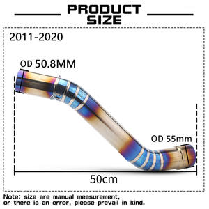 Per Kawasaki NINJA ZX-10R ZX10R 2011-2020 di scarico per moto modifica slip on tubo <span class=keywords><strong>blu</strong></span> inossidabile 51mm collegamento centrale tubo di <span class=keywords><strong>fuga</strong></span> - Product Image 3