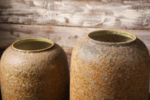 골동품 소박한 복고풍 농장 집 스타일 대형 바닥 꽃병 매트 유약 장식 빈티지 터치와 현대 점토 세라믹 - Product Image 4