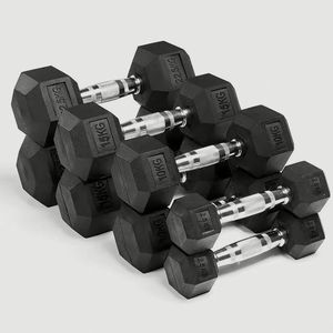 Juego de Mancuernas Hexagonales de Goma para Gimnasio, Entrenamiento de Fuerza, Pesas Libres para Ejercicios de Fitness en Casa - Product Image 4