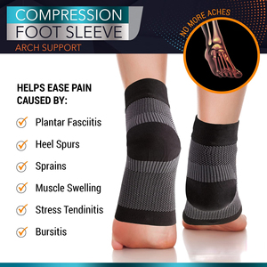Calcetines de compresión OEM con soporte de arco 20-30mmHg, <span class=keywords><strong>tobillera</strong></span> <span class=keywords><strong>para</strong></span> esguinces, espolones calcáneos, hinchazón y fatiga del pie - Product Image 4