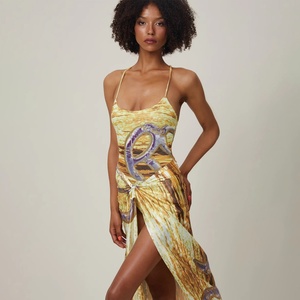 Traje de Baño de Una Pieza para Mujer, Talla Grande, Cuello Redondo, Estampado de Atardecer, Secado Rápido, Diseño con Sujetador Push-Up, Venta al Por Mayor - Product Image 5