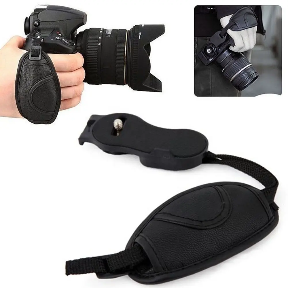 High Quality Camera Correa Faux Leather Hand Grip Wrist用Nikon Canon Sony DSLR Camera Photo Studio Accessories