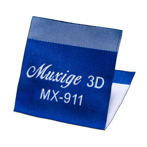 Etiquetas personalizadas de alta calidad para camisetas, etiqueta de pliegue de bucle tejido computarizado para ropa - Product Image 1