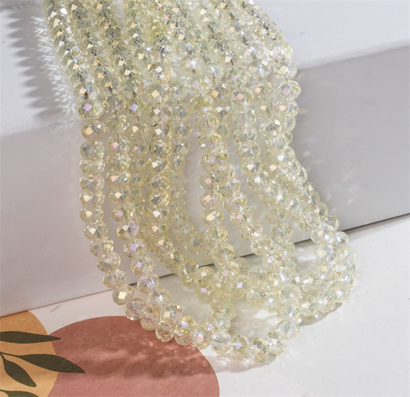 Fashion Faceted Crystal Flat Round Beads 2mm 3mm 4mm 6mm Wheel Rondelle AB Colorful Glass Loose Beads for Jewelry Making