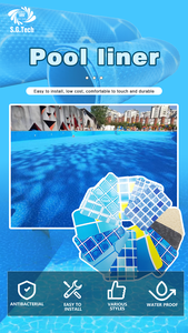 Water Crown 4-Layer Oval <b>Vinyl</b> Pool Liner – Durable PVC Membrane, Custom Fit for Steel <b>Frame</b> Structures - Product Image 3