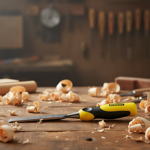 Cincel para madera Stanley de 25 mm con mango ergonómico para tallado de precisión - Product Image 3