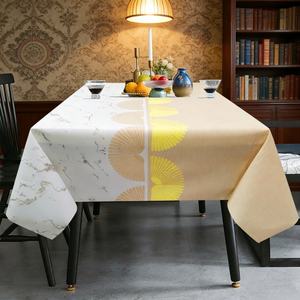 Mantel con Patrón de Hojas de Ginkgo Estilo Chino y Diseño de Mármol - Product Image 1