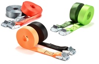 Sangle à cliquet inversée 1'' vert camouflage (polyester) incluse dans le kit de sangles à cliquet avec certification CE pour l'empilage