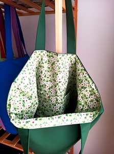 Bolsa de Lona de Color Sólido, Estilo Abierto, a la Moda, para Todas las Temporadas, Reutilizable para Compras - Product Image 3