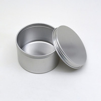 Boîte cylindrique en aluminium de 220 ml (80*50 mm) avec couvercle à vis, couleur et logo personnalisés, pour crème pour le visage, outils de maquillage, emballage cosmétique