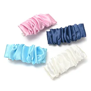 Retro Fahion Korea Ins Advanced Fold Hair Claw Silk Fabric Clips Accessories For Women Hair Claw Clips