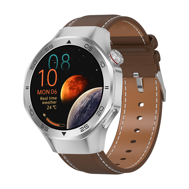 Smart Watch Unisex Silica Gel 3ATM Waterproof Android GPS Heart Rate Health Monitoring Compass Sport AMOLED Display Calendar