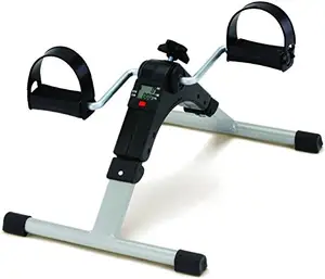 踏板锻炼器便携式折叠迷你腿部自行车家用健身房滚轮自行车书桌下椭圆自行车计步器减肥