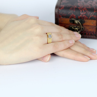 100% echte 10 Karat Solid Gold Band breite Haupt diamant Runde 1CT 6,5mm D Farbe Moissan ite Verlobung ringe für den Menschen
