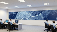 Layar LED Indoor COB Ultra Fine Pitch 0,9375mm, Video Wall LED Refresh Rate Tinggi 3840Hz untuk Pusat Komando Kelas Atas