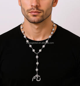 <span class=keywords><strong>Collar</strong></span> de Rosario de Cristal con Cruz Cristiana Personalizado a Precio de Fábrica, con Colgante Multicolor, Joyería Hecha a Mano para Fiestas - Product Image 1