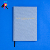 Carnet A5 personnalisé haut de gamme à couverture rigide en lin cousu, idéal pour les cadeaux d'entreprise de luxe, journal avec estampage à chaud, papier recyclé