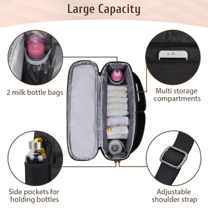 <span class=keywords><strong>Bolso</strong></span> colgante para cochecito de <span class=keywords><strong>bebé</strong></span>, bolsa multifuncional portátil con correa de hombro para cochecito de <span class=keywords><strong>bebé</strong></span>, bolsas de pañales impermeables de poliéster - Product Image 6