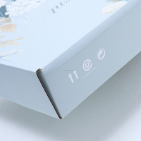 Boîte d'emballage en papier kraft écologique avec impression florale aquarelle personnalisée, impression UV, matériaux recyclés, pour coffrets cadeaux