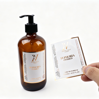 Étiquettes autocollantes personnalisées en vinyle imperméable avec logo en feuille d'or pour produits cosmétiques, shampooings et soins de la peau, impression en rouleau pour emballage de bouteilles