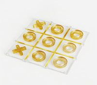 Jeu de société classique pour enfants, échecs internationaux en acrylique et jeu de tic-tac-toe XO, jeu de plateau multi-style