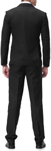 Abiti da Uomo con Risvolto a Punta, <span class=keywords><strong>3</strong></span> Pezzi, Monopetto, Casual, Vestibilità Slim, <span class=keywords><strong>Giacca</strong></span> Tinta Unita, Elegante Abito Formale da Matrimonio - Product Image 2