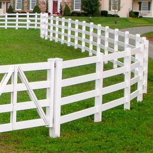 PVC ngựa cừu trang trại hàng rào 2-4 Đường Sắt đường lái xe cửa dễ dàng lắp ráp cho trang trí sân vườn đóng hộp bao bì cho dân cư sử dụng - Product Image 5