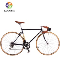 Vélo de route rétro à vitesse variable, guidon courbé, cadre en acier carbone 700c Softail, frein V double, capacité de charge 150 kg, course urbaine