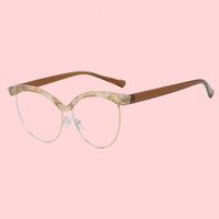 Lunettes optiques rectangulaires unisexes anti-lumière bleue, monture simple et tendance, semi-cerclées, bloquant la lumière bleue