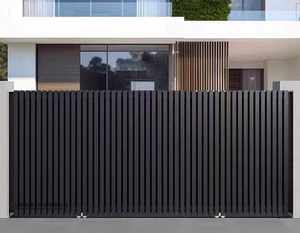 Fabricación <span class=keywords><strong>de</strong></span> puertas <span class=keywords><strong>de</strong></span> aluminio para apartamentos, puertas eléctricas para entrada, diseño inteligente <span class=keywords><strong>de</strong></span> grano <span class=keywords><strong>de</strong></span> <span class=keywords><strong>madera</strong></span>, puertas corredizas para jardín - Product Image 3