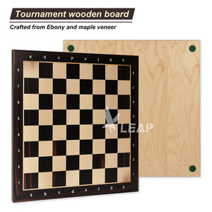 Chapa de madera de arce de ébano 54*54*1,5 cm tablero de ajedrez grande de madera hecho a mano tamaño grande 21 pulgadas tablero de ajedrez - Product Image 2