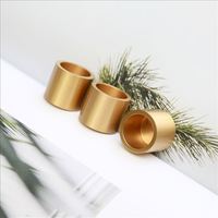 MAXERY Porte-bougie en laiton élégant pour bougies coniques, gravé au laser, 1 couleur, pour mariages et fêtes, ornement de table