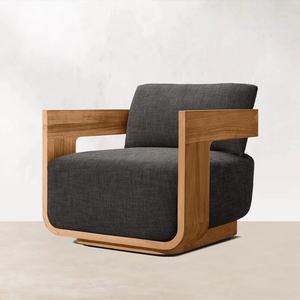 Muebles de Exterior Modernos de Madera de Teca con Tela Impermeable, Conjuntos de Balcón, Sofá de Patio para Hotel, Conjunto de Sofá de Jardín de Lujo - Product Image 3