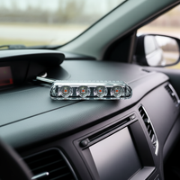 Lumière clignotante universelle à clipser sur grille de voiture, 16 LED, télécommande sans fil transfrontalière, 1 à 4 canaux, pour modification